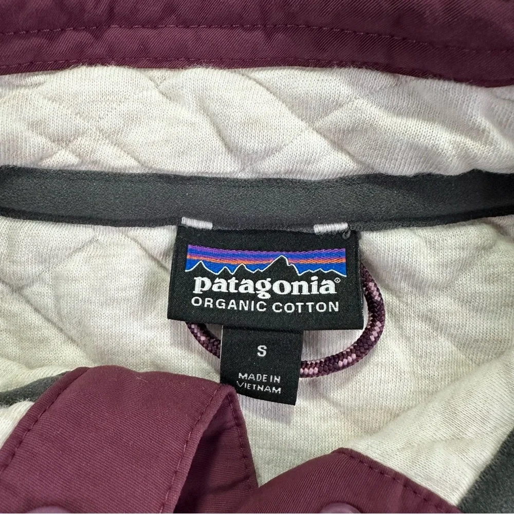 Patagonia  Organic Cotton Quilted Snap-T Pullover  Outdoor Girl’s Size Small